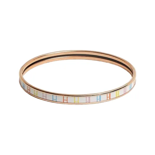 HERMES Bangles Unisex Rose Gold