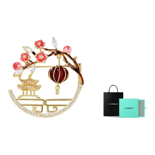 CAROMAY Brooches Women's Champagne Gold