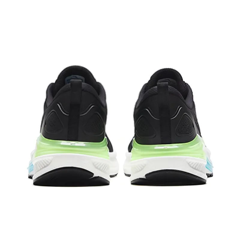 Anta Royal Road Anti-Slip Wear-Resistant Low-Top Running Shoes Men's Black White Green-3