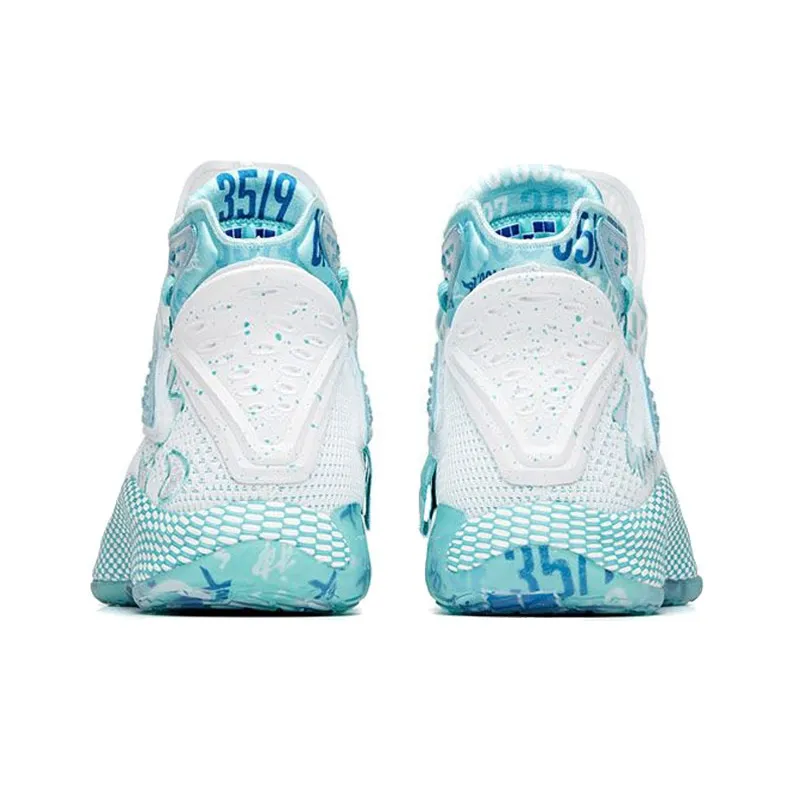 Anta KT5 Thompson Pro Shock Absorbers With Slip Resistant Features High Top Basketball Shoes Men's White Blue-3