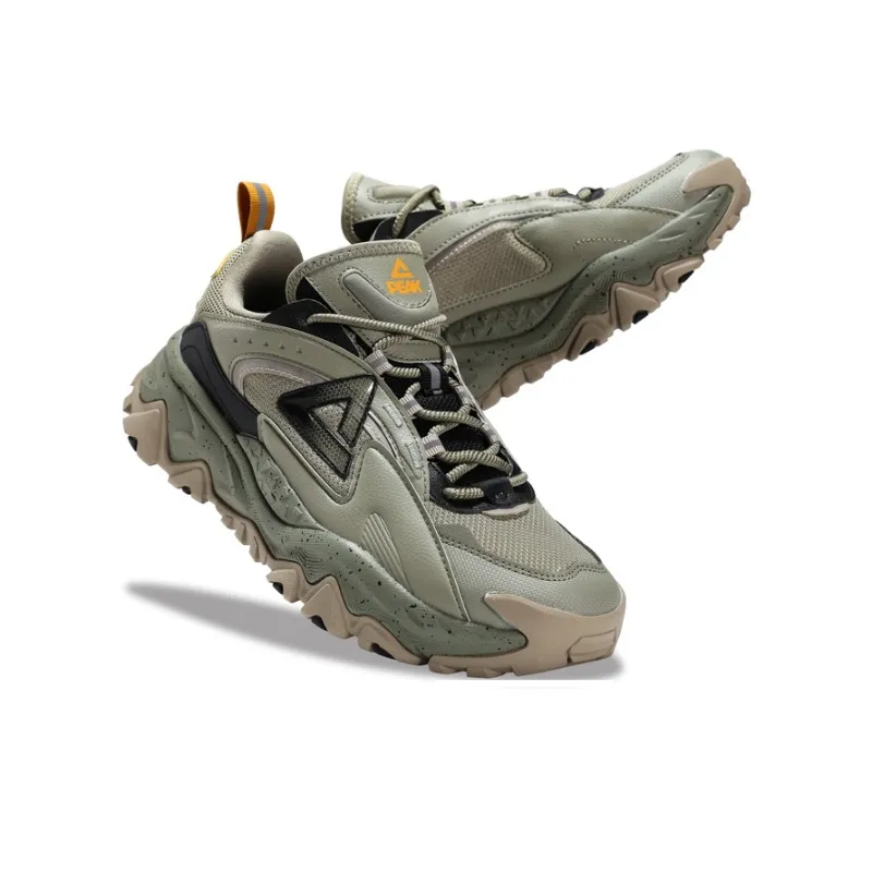 PEAK State Pole Journey 3.0 Durable Cushioning Low Top Casual Shoes Unisex Gray Cyan-3
