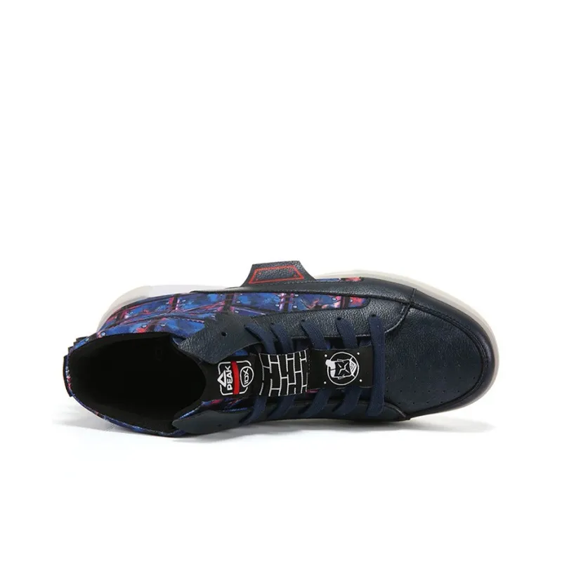 PEAK State Pole Vertical And Horizontal High Top Skateboard Shoes Men's Dark Blue-2