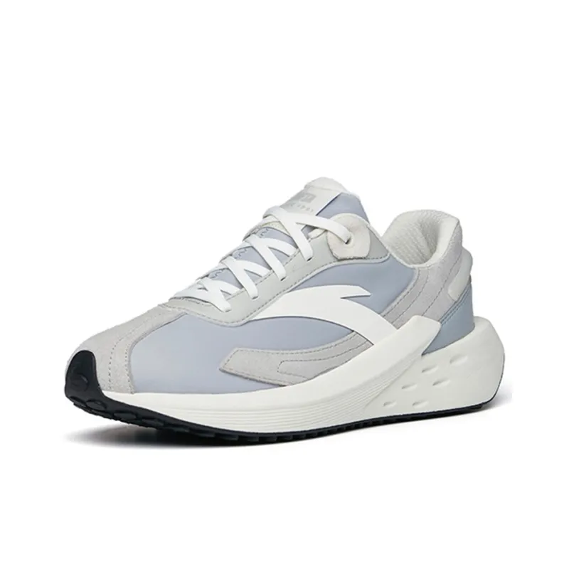 Anta Icing Cushioning Anti-Slip Wear-Resistant Breathability Low-Top Sports Casual Shoes Women's Gray White Black-2