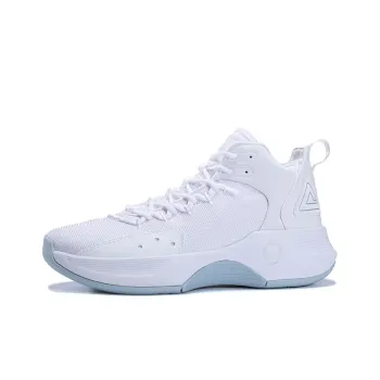 PEAK Magic Bullets Cushioned Slip Resistant Abrasion Resistant High Top Basketball Shoes Women's White