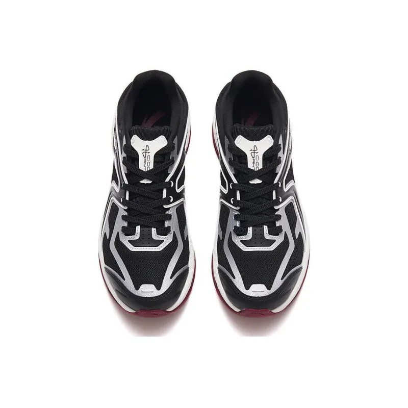 Anta Millennium Glacier Wear Resistant Low Top Chunky Sneakers Women's Black White-2