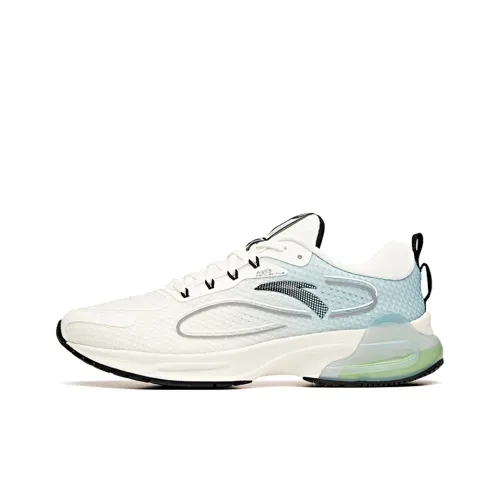 ANTA Tron 1.0 Running Shoes Men Low-Top Ivory White/Thin Blue