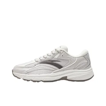Anta AT952 Anti Slip Wear Resistant Low Top Fabric Breathing Mesh Casual Running Shoes Women's Gray White