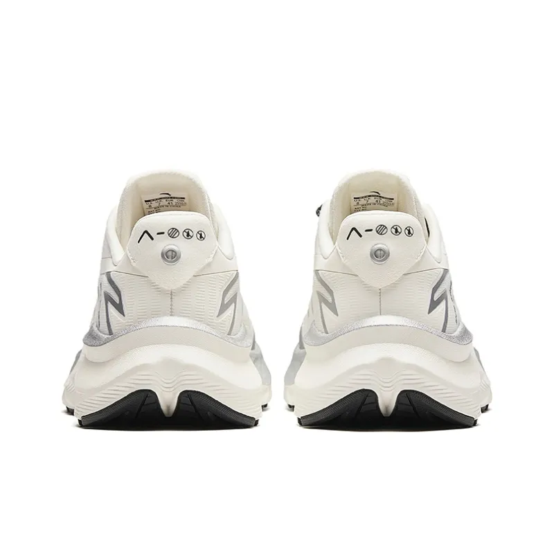 Anta Cushioning Slip Resistant Low Top Trail Running Shoes Men's White Silver-2