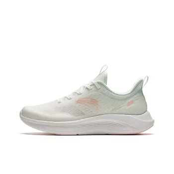 Anta Cushioning, Abrasion Resistant, Breathable, Lightweight Low Top Long Distance Running Shoes Women's White Green