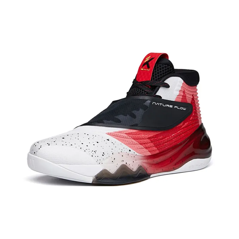 Anta KT6 Anti-Slip Wear-Resistant Mid-Top Performance Basketball Shoes Men's Red-1