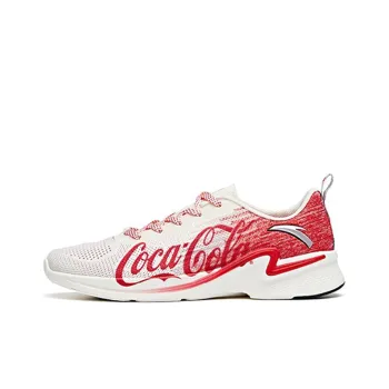 Coca Cola Anta Hydrogen Run II Durable Breathable Low Top Running Shoes Women's Red White