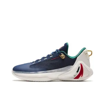 Anta GH4 Durable Breathable Low Top Basketball Shoes Men's White Blue