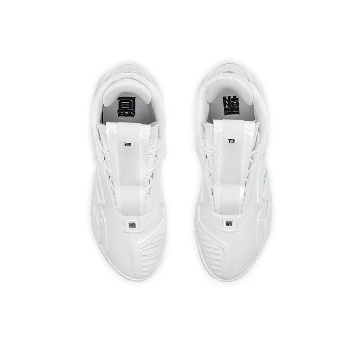 Anta Bastard Monologue Anti Slip Wear Resistant High Top Skateboard Shoes Men's White, Ru Kiln-5