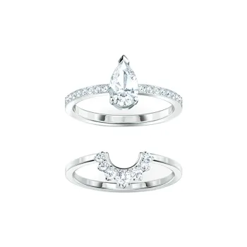 Swarovski Attract White Gold Plated Rings Women's Silver
