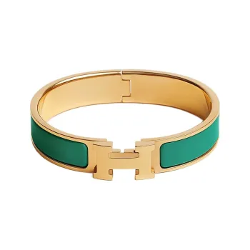 HERMES Clic Gold-Plated Metal Bangles Women's