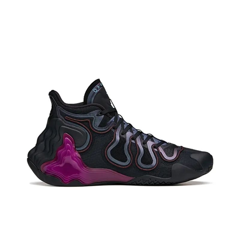 Anta Star Mountain ' Aurora ' Cushioning Anti-Slip And Wear-Resistant High-Top Performance Basketball Shoes Black-1