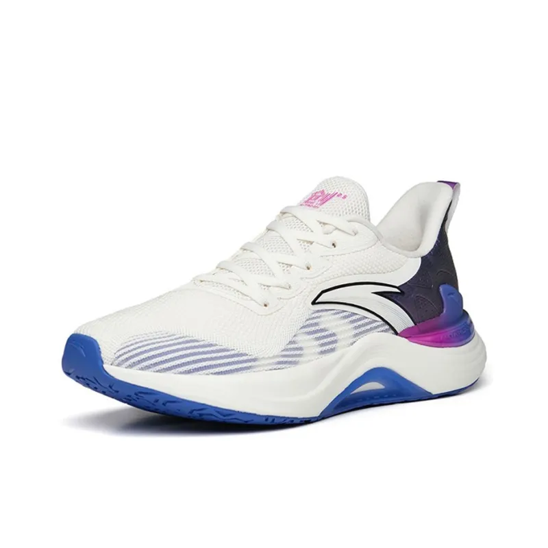 Anta 2.5 Breathable Lightweight Low-Top Running Shoes Men's White Purple-1