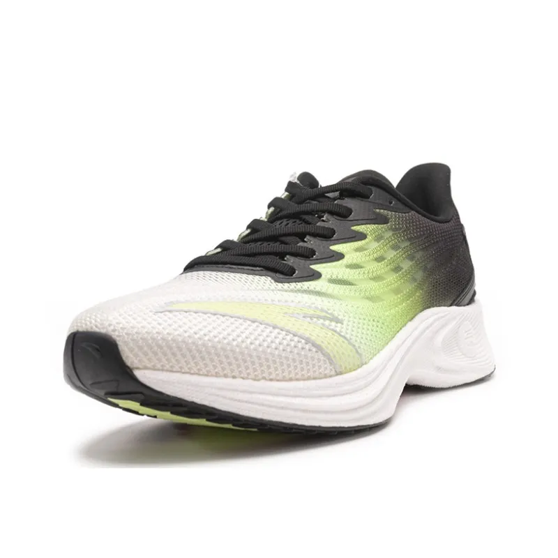 Anta MACH 2.0 Nitrogen Technology Cushioning Anti-Slip And Wear-Resistant Low-Top Running Shoes White Black Green-2