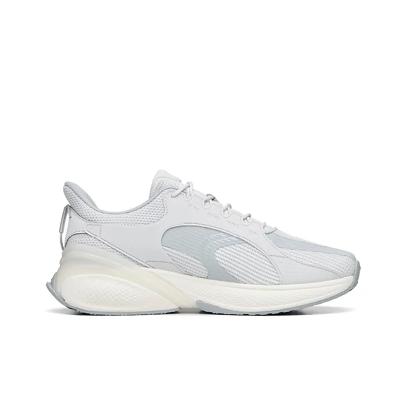 Anta C37 Series Overwhelming Breathable Low-Top Running Shoes Men's Gray White Comfortable Soft Sole-1