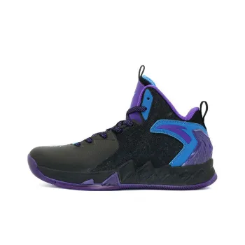 Anta KT2 Thompson, Basketball Collection High Top Performance Basketball Shoes Men's Black Purple Blue