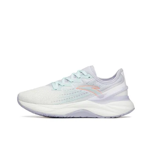 ANTA Tron 2.0 Running Shoes Women's Low-Top Ivory White/Ice Pink Blue/Light Purple Grey