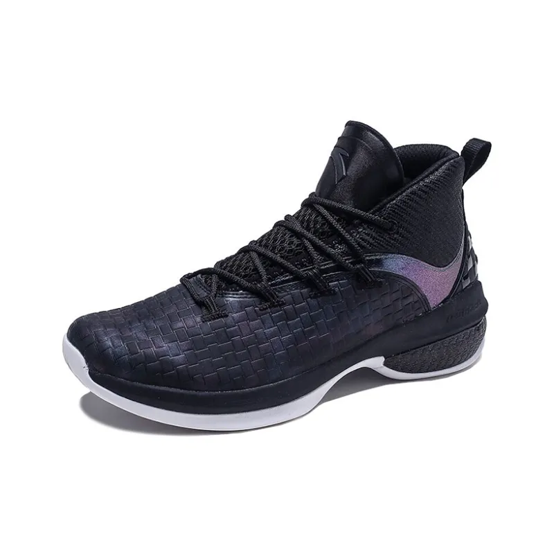 Anta UFO2.0 Cushioning Anti Slip And Wear Resistant Coverage High Top Basketball Shoes Men's Black-1