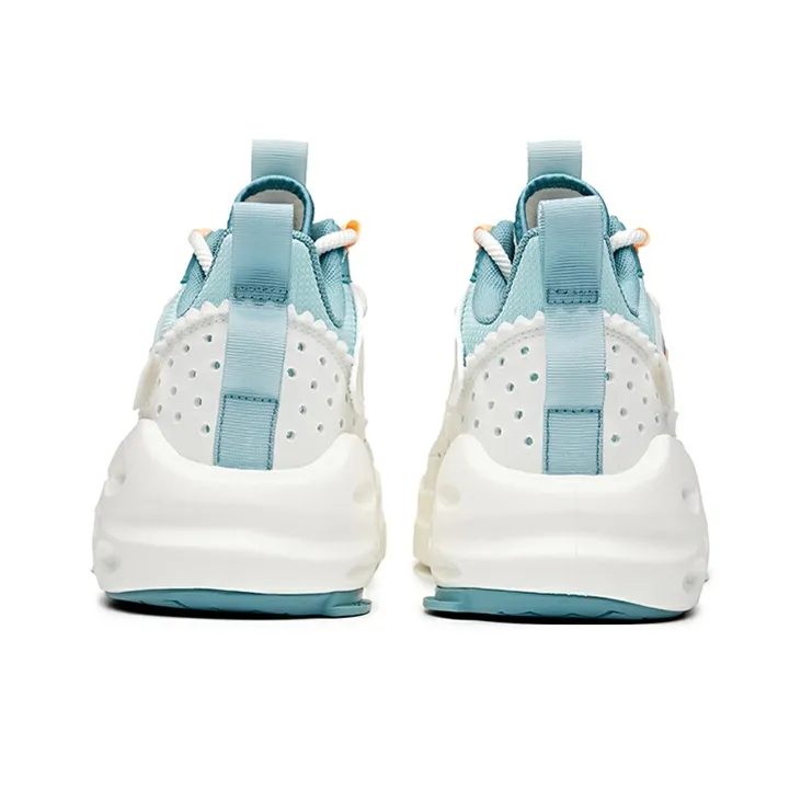 Anta Bastard Non-slip Lightweight Mid-Top Skateboard Shoes Men's White Blue Green-3