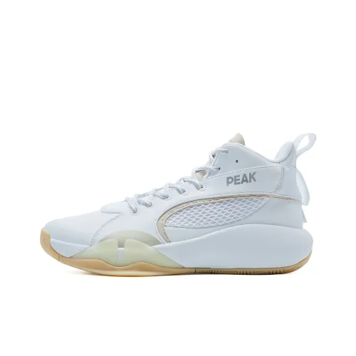 PEAK High Wind 2.0 Basketball Shoes Men Mid-Top All White