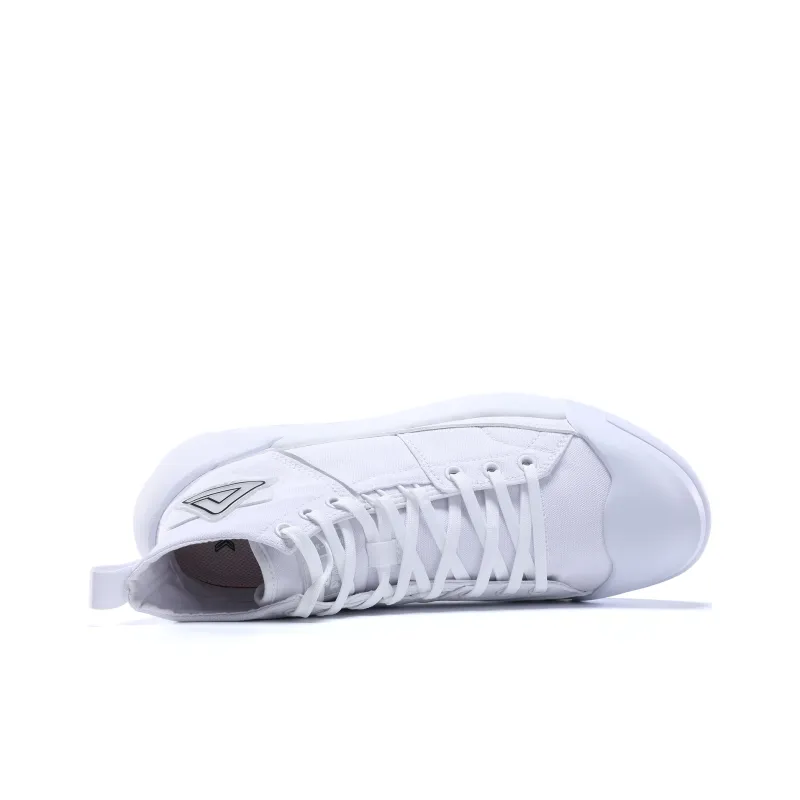 PEAK Liu Taichi Anti Slip And Wear Resistant Lightweight High Top Skateboard Shoes Women's White-4