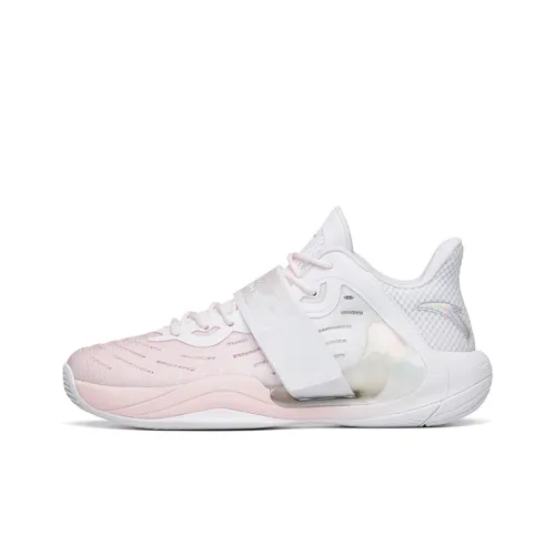 ANTA Water Flower 4 Basketball Shoes Men Low-Top White/Pink