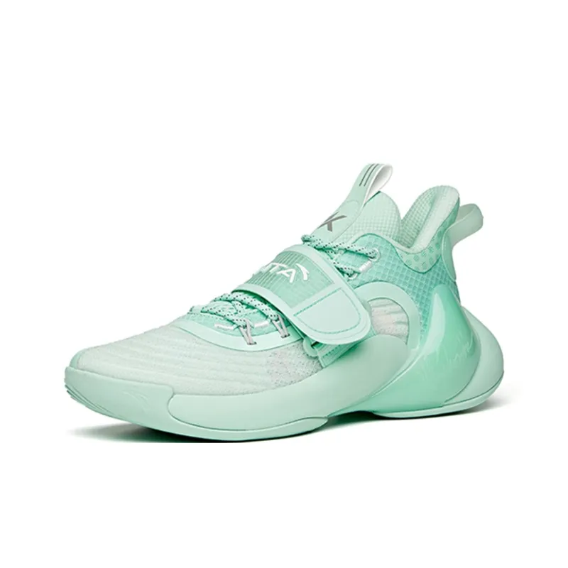 Anta Water Flower 3 Cushioning Anti-Slip Wear-Resistant Breathability Low-Top Basketball Shoes Lime Soda-2