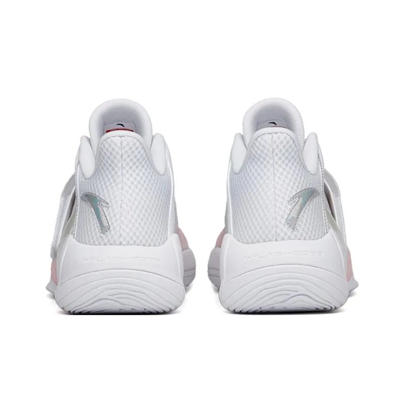ANTA Water Flower 4 Basketball Shoes Men Low Top White/Pink-3