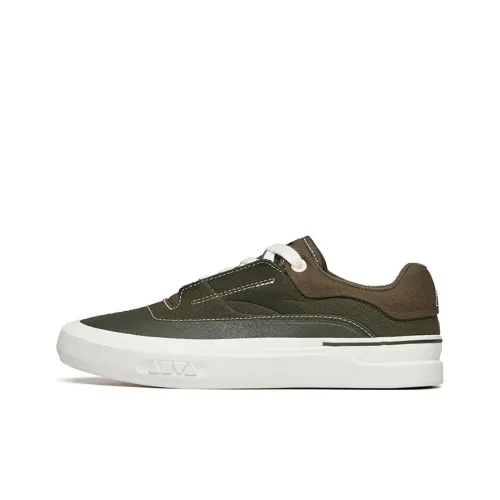 ANTA Ao Li Skateboard Shoes Women's Low-Top Army Green