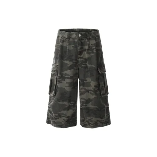 COOLALPACA Denim Shorts Unisex Camouflage