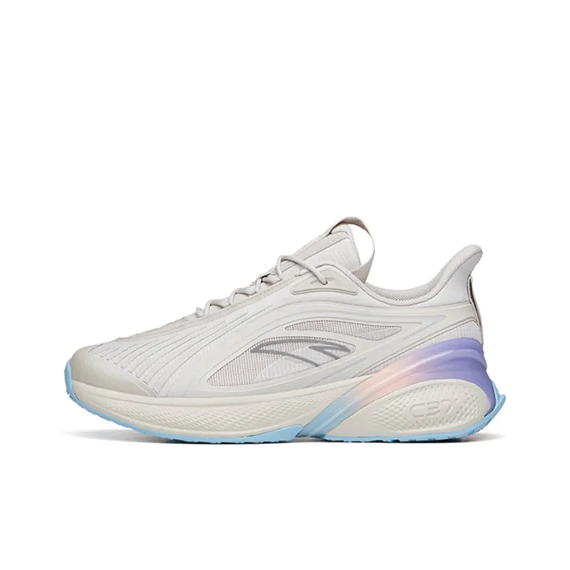 Anta C37 2.0 Cushioned Slip-Resistant Abrasion-Resistant Breathable Low-Top Running Shoes Men's Gray Blue-0