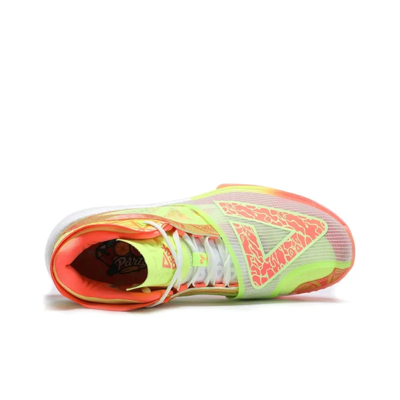 PEAK Surfing The Big Triangle 1.0 Performance Basketball Shoes Men's Fluorescent Red Green-2