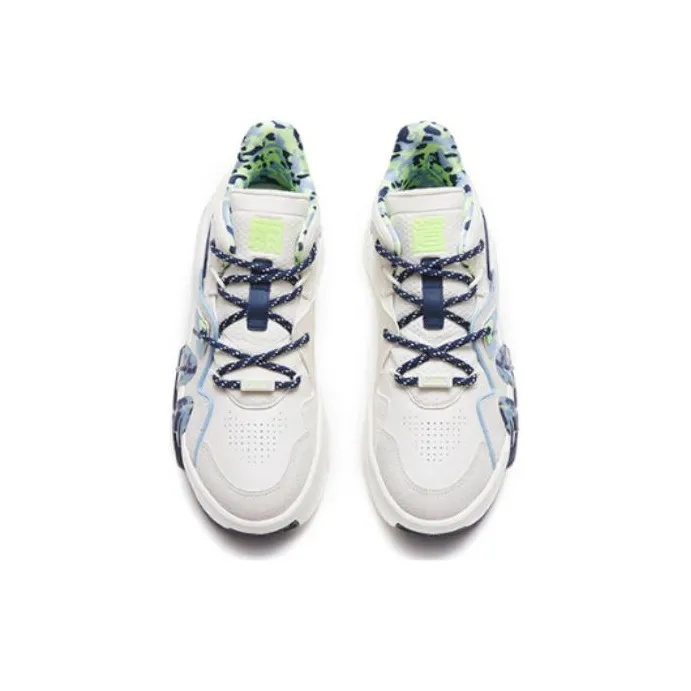Anta Overbearing Cushioning, Slip Resistant, And Abrasion Resistant Low Top Basketball Shoes Men's White Blue-2