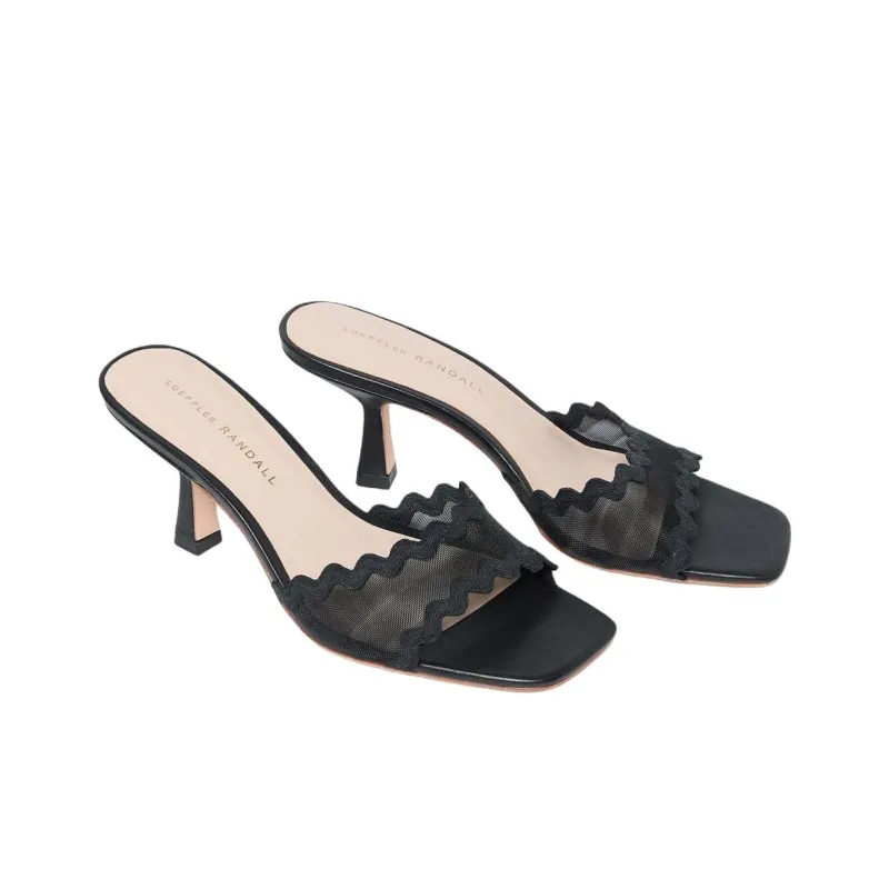 Loeffler Randall Slide Slippers 7cm Women's Black-4