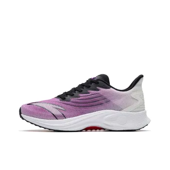 Anta MACH 2.0 Cushioned Anti Slip Wear Resistant Breathable Lightweight Low Top Running Shoes Men's Purple Black White