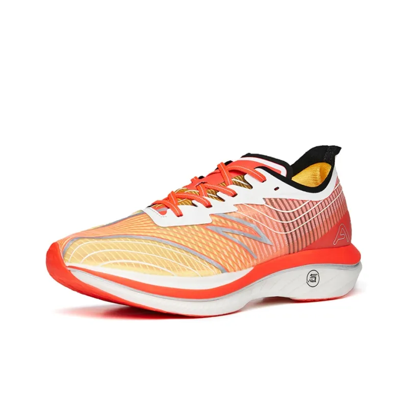 ANTA C202 GT Running Shoes Men Low Top Gum Yellow/Neon Bright Dark Red/Ivory White-1