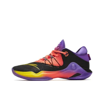 Anta Skyline 1 Extreme Night Color Scheme Cushioning Anti Slip And Wear Resistant Low Top Basketball Shoes Fuchsia