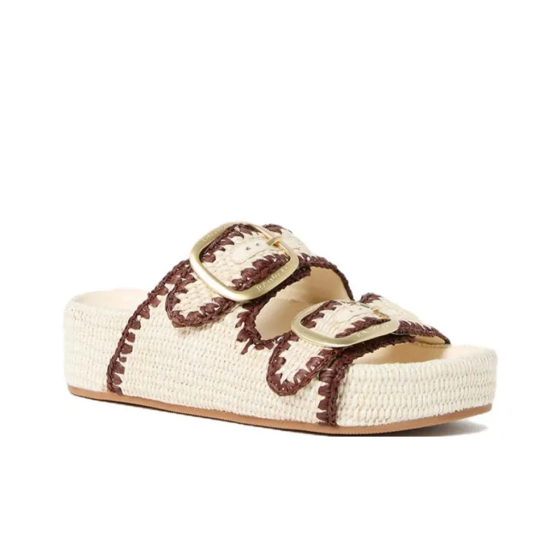 Loeffler Randall Slide Slippers 4cm Women's Milk White-2