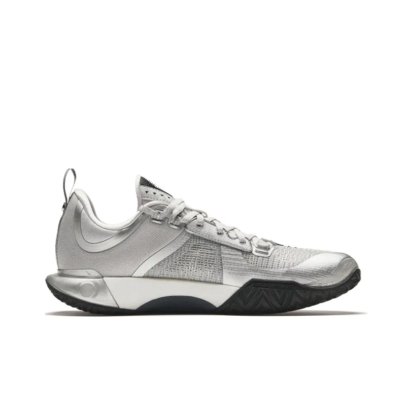 Anta GH5 Cushioning Rebound Low Top Basketball Shoes Men's Silver Black-1
