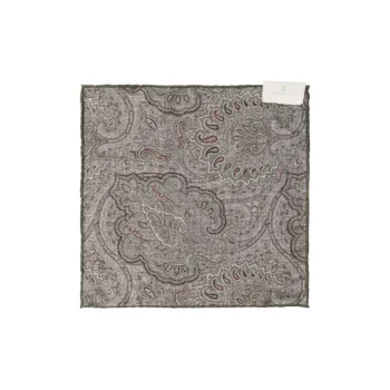Brunello Cucinelli Logo Patch Graphic Printed Pocket Square
