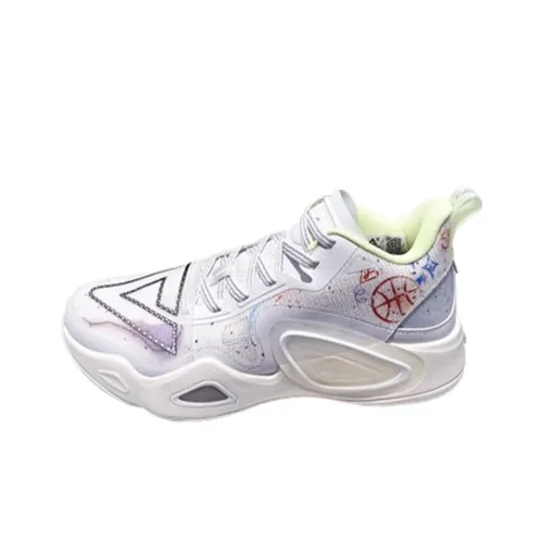 PEAK Tai Ji2.0 Basketball Shoes Men Low-Top Large White/Light Green