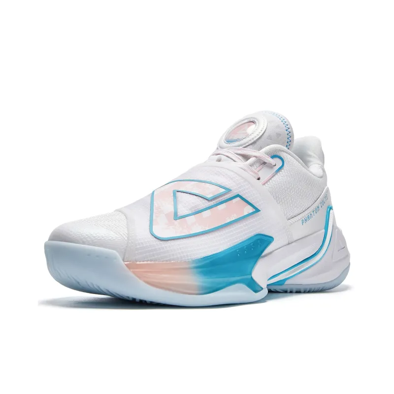 PEAK Magic Horse 1.0 Wear Resistant Slip Resistant Low Top Performance Basketball Shoes Men's White Blue-2