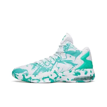 Anta KT3 Wear Resistant Slip Resistant Mid Top Performance Basketball Shoes Men's Green White