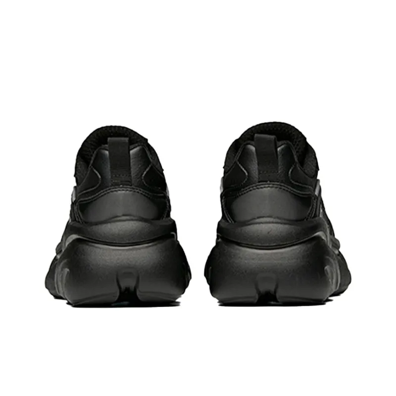Anta Cat Paw Shock Absorbers Slip Resistant, Abrasion Resistant, Breathable Low Top Chunky Sneakers Women's Black-4