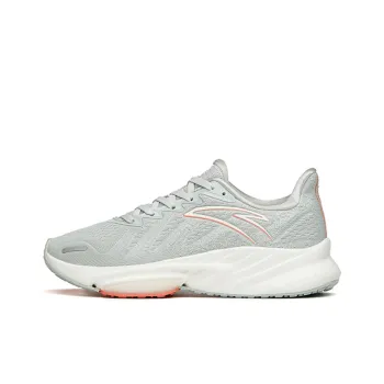 Anta Rocket 3.0 Cushioning Breathable Wear Resistant Slip Resistant Low Top Running Shoes Women's White Gray Green