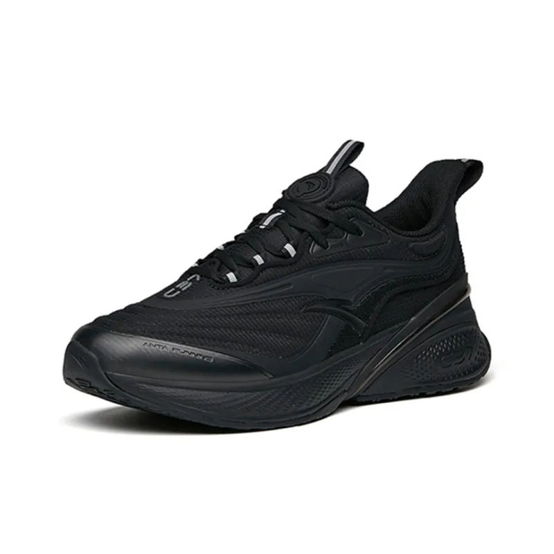 Anta C37 2.0 Durable Breathable Low Top Running Shoes Men's Black-2